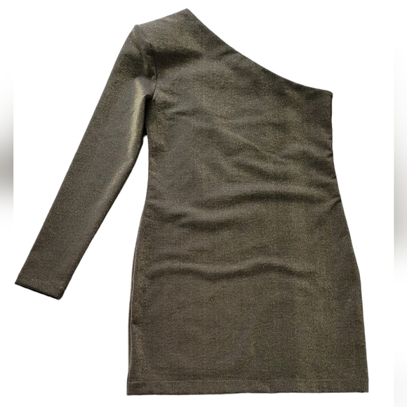 All Saints NWT Dari Sparkle One-Shoulder Minidress - Picture 12 of 12